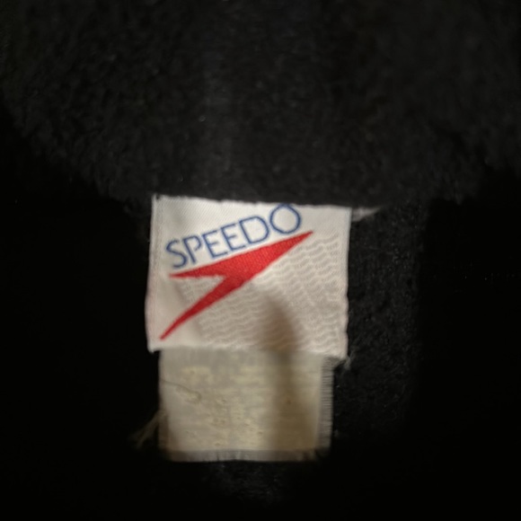 SPEEDO MENS BLACK FLEECE ZIP UP JACKET WITH SIDE POCKETS AND LOGO - Picture 5 of 5